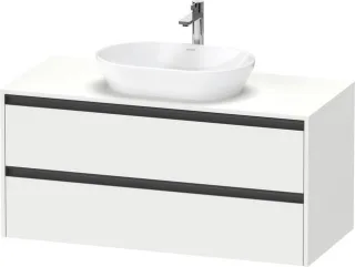 Duravit Ketho.2 Konsolenwaschtischunterbau wandhängend Weiß Matt 1200x550x568 mm - K24897018180000 K24897018180000