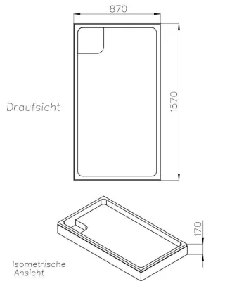 Neuesbad Wannenträger für Laufen Platina 160x90x4,5 SD 90345