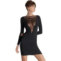 Maison Close Minikleid Nuit Fauve Minikleid langarm schwarz sexy