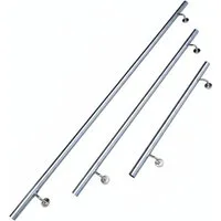 BruKa Handlauf FLEXI V2A Edelstahl Wandhandlauf Geländer Treppe Stange Griff Brüstung, 150 cm Gesamtlänge, 1 - 10 Meter länge wählbar