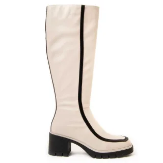 Montevita Absatzstiefel Linne in Weiß
