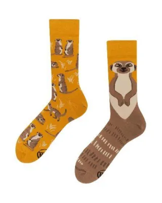 many mornings - Socken - The Meerkat gelb/braun - Gr. - 46