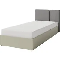 Beautysofa Jugendbett LICO mit Bettkasten, zwei Größen 90x200 oder 120x200, mit gepolstertem Kopfteil