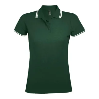 SOLS - "Pasadena" Poloshirt für Damen (Tannengrün/Weiß)