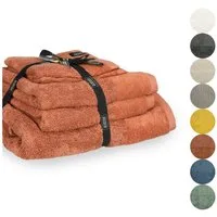 SCHÖNER WOHNEN-Kollektion Handtuch Set SENSE Handtuch Set, Baumwolle (Spar-Set, 1-St), 5er Set (1x 140x70 cm / 2x 100x50 cm / 2x 50x30 cm) in Rost
