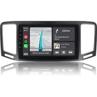 A-Sure 8-Core 4-Core Android 15 Carplay Navi Für VW Sharan 7N Seat Alhambra Autoradio (DSP, RDS, Digitalradio (DAB), USB)