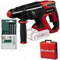 Einhell Akku-Bohrhammer Akku-Bohrhammer TE-HD 18/20 Li- Solo 18V + Bohrerset Set 5 tlg.