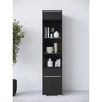 Home affaire Vitrine Vera, Glasvitrine, Höhe 130 cm, in verschiedenen Farbausführungen (1-St) LED-Beleuchtung, Türanschlag frei wählbar, stehend/hängend