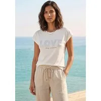 Laura Scott T-Shirt mit Glitzersteinen, lockere Passform