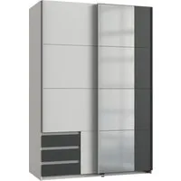 Wimex Schwebetürenschrank Emden moderner Kleiderschrank mit Spiegel und Schubladen Schlafzimmer Schrank Garderobenschrank mit Schwebetüren Topseller