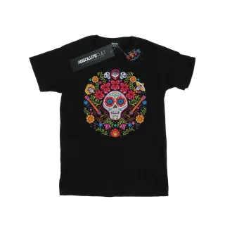 Disney - "Coco Embroidered Skull Print" T-Shirt für Damen (Schwarz)