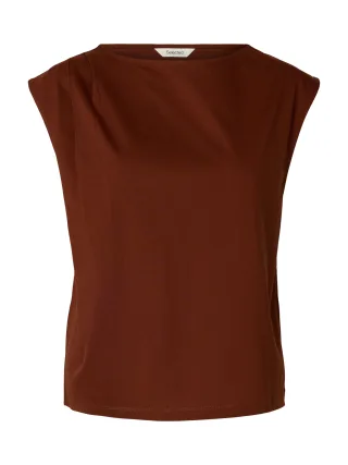 selected women - SLFCALLI SL TOP Cherry Mahogany - Gr. - XS
