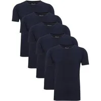 Yazubi T-Shirt Set Herren Basic Regular Fit 5er-Pack (Packung, 5-tlg., 5er-Pack) Baumwolle mit Stretch, Rundhals, Kurzarm, Unterziehshirt, weich