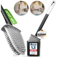 GERHOF WC-Reinigungsbürste WC Bürstengarnitur, Silikon Bürsten, Badezimmer, Toilettenbürste, (1-tlg)