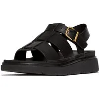 Fitflop GEN-FF LEATHER FISHERMAN SANDALS Riemchensandale Keilabsatz, Sommerschuh, Sandalette, verstellbarer Schnallenverschluss