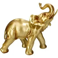 Figuren Shop GmbH Tierfigur Elefanten Figur - Goldener Bulle - Tierfigur Dekofigur Gold Dekoration