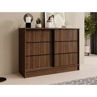 Beautysofa Kommode MIRELA mit 2 Schiebetüren (in 100 cm, 120 cm oder 160 cm, verschiedene Farben), mit dekorativen Sprossen