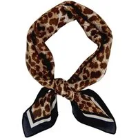 Ella Jonte Halstuch, trendiges Leopardenmuster in Braun-Beige - Bandana