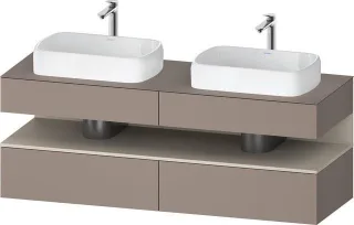 Duravit Qatego Konsolenwaschtischunterbau wandhängend Basalt Matt 1600x550x600 mm - QA4779083430010 QA4779083430010