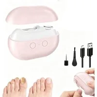 Fyrove Nagelknipser Elektrische Nagelknipser, 2 in 1 Polieren Automatisch, Mit Led-Licht, Stille Nagelknipser Elektrisch für Babys Erwachsene Senioren