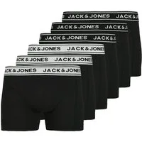 Jack & Jones Trunk JACCRISP im 6er Pack mit Logobund und Stretchkomfort (Packung, 6-St) unifarben mit Farbeinsatz, modisch, eng anliegend, Baumwollmischung