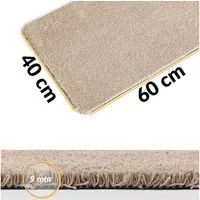 ANRO Badematte SWEET Teppichmatte Badvorleger Fußmatte, Höhe 9 mm, pflegeleicht, wasserundurchlässig, strapazierfähig, rutschfest, schmutzabweisend, PES, Eckig, Textil