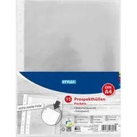 STYLEX Prospekthülle STY Prospekthüllen PP A5 glasklar extra stark 15er Pack