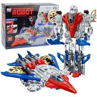 Wisam Lernspielzeug Robot Fighter Combat 2 in 1 Lichter Sounds Rot-Blau 29 Stk.