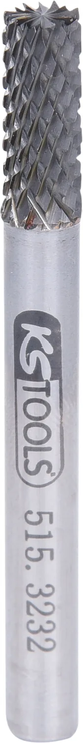 KS Tools HM Zylinder-Frässtift Form A mit Stirnverzahnung - 515.3232