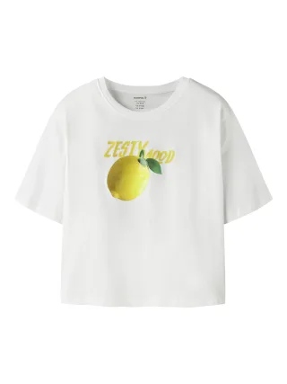 NAME IT - NKFFARINAZ SS NREG SHORT TOP BOX Bright White - Gr. - 140