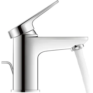 Duravit S MinusFlow Wave Waschtischarmatur WA1012001010 Ausladung 95mm, mit Zugstangen-Ablaufgarnitur, chrom