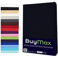Buymax Spannbettlaken Wasserbett Spannbettlaken für Boxspringbetten Matratzen bis 35 cm Höhe, Jersey, Gummizug: Rundumgummi, (1 Stück), Spannbetttuch 97% Baumwolle, 3% Elasthan, atmungsaktiv, 40 cm Steghöhe