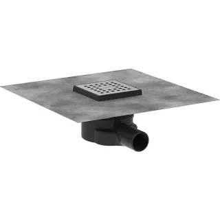 hansgrohe RainDrain Point Komplettset 56246800 Punktablauf, 100 x 100 mm, Edelstahl gebürstet