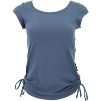 Guru-Shop T-Shirt Yoga T-Shirt aus Bio-Baumwolle - taubenblau Festival, Ethno Style, alternative Bekleidung