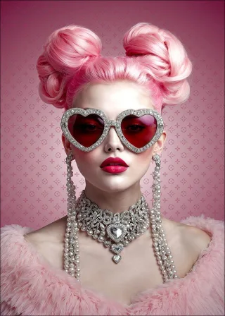 Aludibondbild BLING BLING LADY