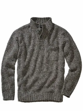 Mey & Edlich Herren Kilcarra Tweed Troyer Grau 100 % Wolle