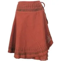 Guru-Shop Minirock Natürlicher Goa Sommerrock, bedruckter Ethno.. alternative Bekleidung