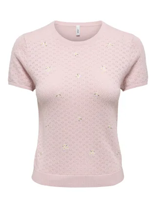 ONLY - ONLLUNA SS O-NECK KNT Pale Lilac - Gr. - L
