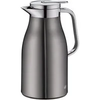 Alfi Isolierkanne SKYLINE, mit Hartglaseinsatz und ergonomischem Griff, 1 l, (1-St), 12h heiß & 24h kalt, Drehverschluss mit bequemem Druckknopf