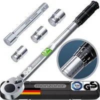Deuba Drehmomentschlüssel Monzana (6 St), 40-210Nm 1/2 " CV inkl. 3 Stecknüsse +/- 3% kalibriert Auto Motorrad