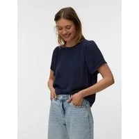 Vero Moda Shirtbluse VMMENNY LACE SS TOP WVN GA Viskose, regular fit