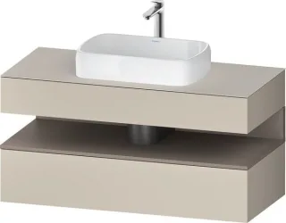Duravit Qatego Konsolenwaschtischunterbau wandhängend Taupe Supermatt 1200x550x600 mm - QA4732043830 QA4732043830010