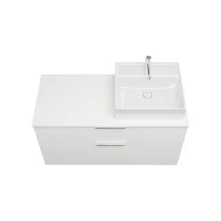 Burgbad Keramik Waschtisch-Set Eqio Weiß Matt/Alpinweiss, SGUQ120RF6014C0001 SGUQ120RF6014C0001