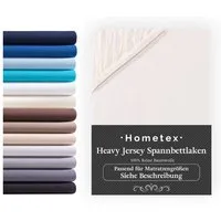 Hometex Premium Textiles Spannbettlaken Exclusive bis 25 cm Steghöhe, Jersey, Gummizug: rundum, 100% Baumwolle, Premium Qualität 160 g/m²
