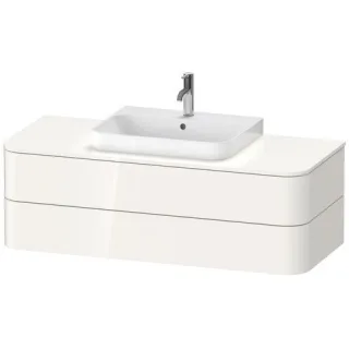Duravit Happy D.2 Plus Konsolenwaschtischunterbau wandhängend Weiß Hochglanz 1300x550x408 mm - HP496 HP4962022220010