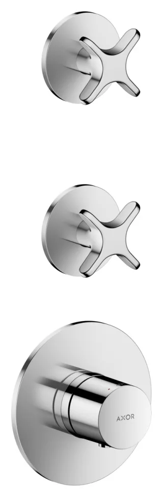 Hansgrohe Thermostatmodul Unterputz AXOR One für 2 Verbraucher mit Kreuzgriff chrom, 48712000 48712000