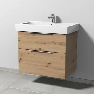 Sanipa 3way Waschtischunterbau zu Geberit iCon Waschtisch mit 2 Auszügen, Eiche Natural-Touch UM65185