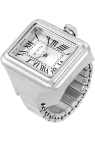 INVICTA Mini Ring 49894 Damenuhr - Quarzwerk - Edelstahl mit silbernem Zifferblatt - 18 mm