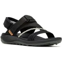 Merrell Terran 4 Backstrap (Vollnarbenleder, Klettverschluss) schwarz Damen Sandale