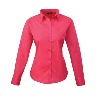 Premier - Bluse für Damen Langärmlig (Leuchtend Pink)